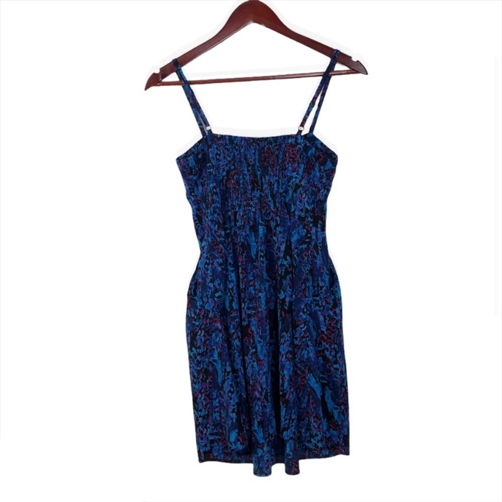 Express Blue Patterned Mini Dress - Picture 2 of 8
